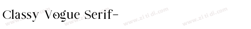 Classy Vogue Serif字体转换